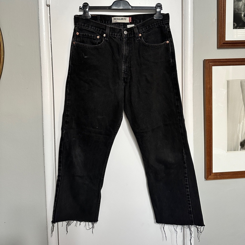 Levi's 505 Black Straight Jeans